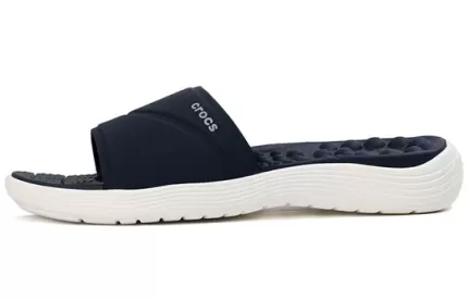 (WMNS) Crocs Reviva Chinelos leves e aconchegantes, planos, casuais, azuis profundos