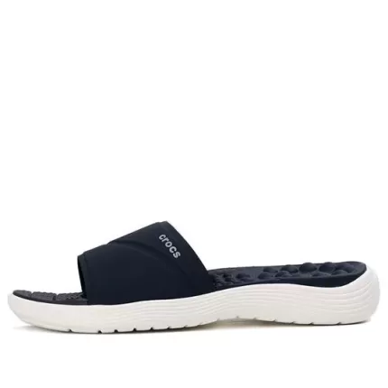 (WMNS) Crocs Reviva Chinelos leves e aconchegantes, planos, casuais, azuis profundos