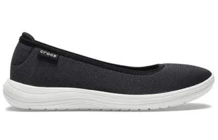 (WMNS) Crocs Reviva Cozy Respirável Low Tops Athleisure Sapato Esportivo Casual Preto Branco