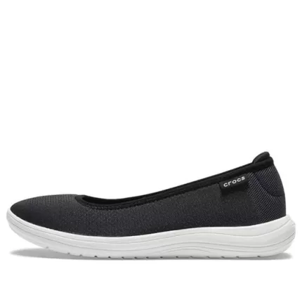(WMNS) Crocs Reviva Cozy Respirável Low Tops Athleisure Sapato Esportivo Casual Preto Branco