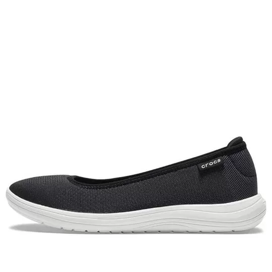(WMNS) Crocs Reviva Cozy Respirável Low Tops Athleisure Sapato Esportivo Casual Preto Branco