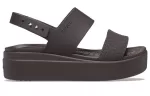 (WMNS) Crocs Sandália Brooklyn Croco Low Espresso ‘Marrom’