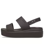 (WMNS) Crocs Sandália Brooklyn Croco Low Espresso ‘Marrom’