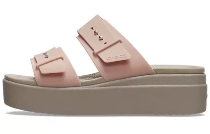 (WMNS) Crocs Sandália Brooklyn Pale Blush ‘Marrom Bege’