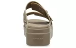 (WMNS) Crocs Sandália Brooklyn de cunha baixa ‘Bege’