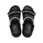 (WMNS) Crocs Sandália Mega Crush Pérola Babado ‘Preta’ 210179