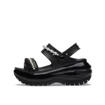 (WMNS) Crocs Sandália Mega Crush Pérola Babado ‘Preta’ 210179