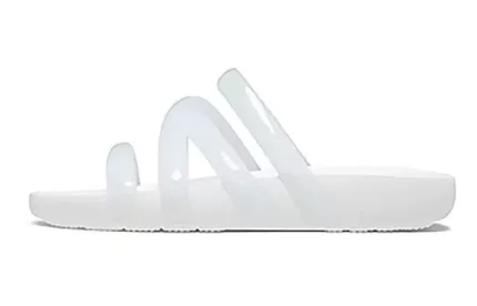 (WMNS) Crocs Sandália com tiras brilhantes Splash ‘Branca’