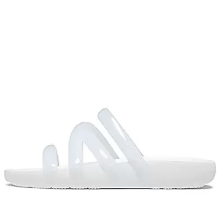 (WMNS) Crocs Sandália com tiras brilhantes Splash ‘Branca’