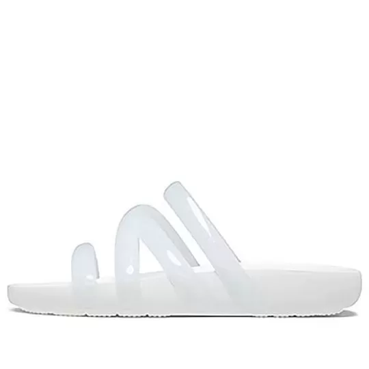 (WMNS) Crocs Sandália com tiras brilhantes Splash ‘Branca’