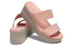 (WMNS) Crocs Sandálias Brooklyn Lightweight Pale Pink