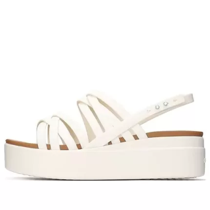 (WMNS) Crocs Sandálias Brooklyn Strappy Brancas