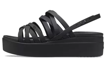 (WMNS) Crocs Sandálias Brooklyn Strappy Pretas