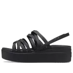 (WMNS) Crocs Sandálias Brooklyn Strappy Pretas