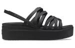(WMNS) Crocs Sandálias Brooklyn Strappy Pretas