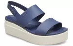 (WMNS) Crocs Sandálias Brooklyn Thick Sole Azul Cinza ‘Blue Grey’