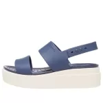 (WMNS) Crocs Sandálias Brooklyn Thick Sole Azul Cinza ‘Blue Grey’