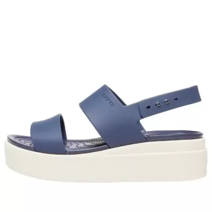 (WMNS) Crocs Sandálias Brooklyn Thick Sole Azul Cinza ‘Blue Grey’
