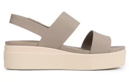 (WMNS) Crocs Sandálias Brooklyn Thick Sole Cinza