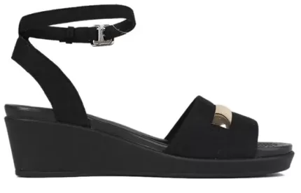 (WMNS) Crocs Sandálias Café Metálica ‘Gold Black’
