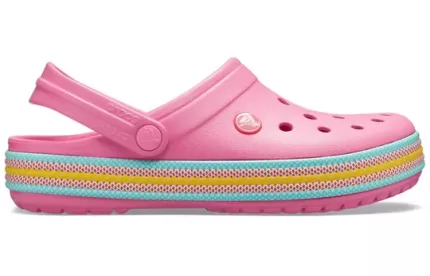 (WMNS) Crocs Sandálias Crocband Beach Rosa