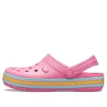 (WMNS) Crocs Sandálias Crocband Beach Rosa