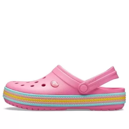 (WMNS) Crocs Sandálias Crocband Beach Rosa