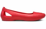 (WMNS) Crocs Sandálias Flat Red