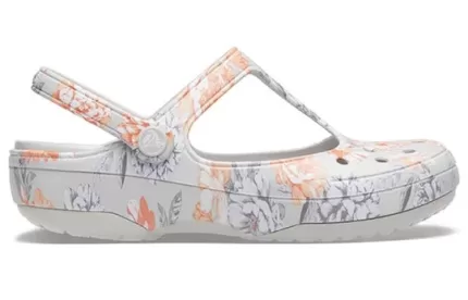 (WMNS) Crocs Sandálias Flores Brancas