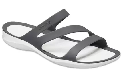 (WMNS) Crocs Sandálias ‘Grey White’