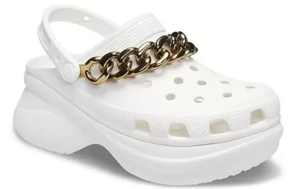 (WMNS) Crocs Sandálias Retro Chain White Gold ‘White Gold’