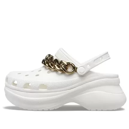 (WMNS) Crocs Sandálias Retro Chain White Gold ‘White Gold’