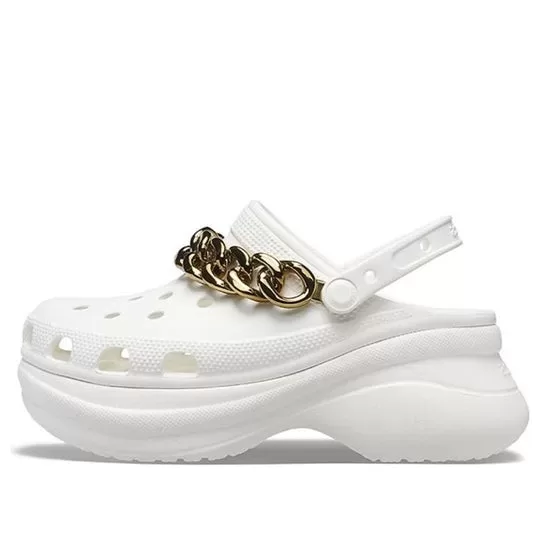 (WMNS) Crocs Sandálias Retro Chain White Gold ‘White Gold’