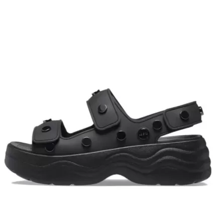 (WMNS) Crocs Sandálias Skyline Studded ‘Black’
