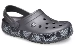 (WMNS) Crocs Sandálias Snake Pattern Grafite Preta