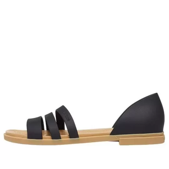 (WMNS) Crocs Sandálias Tulum Flat ‘Black’