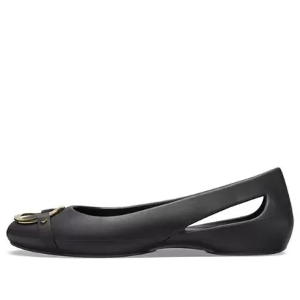 (WMNS) Crocs Sapatilhas embelezadas Sloane ‘Ouro Preto’