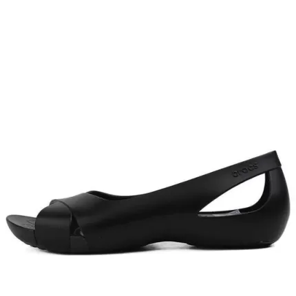 (WMNS) Crocs Serena Fashion Sandálias Pretas Estilosas