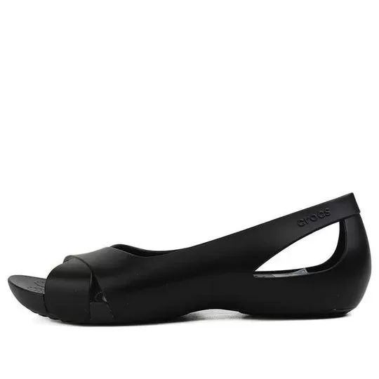 (WMNS) Crocs Serena Fashion Sandálias Pretas Estilosas