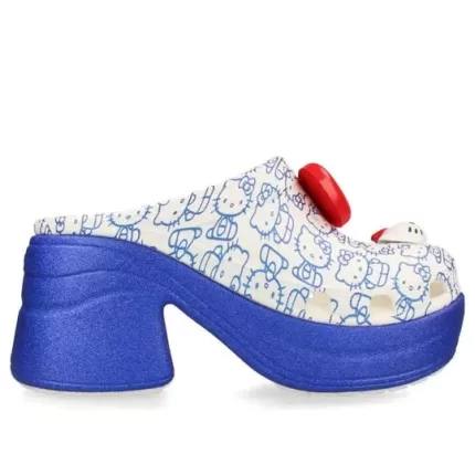 (WMNS) Crocs Sirene Hello Kitty Clogs ‘Branco Azul’