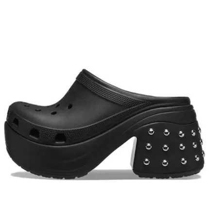 (WMNS) Crocs Sirene cravejada Clogs ‘Preto’ 209017