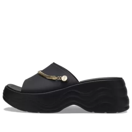 (WMNS) Crocs Skyline Shimmer Slides ‘Ouro Preto’