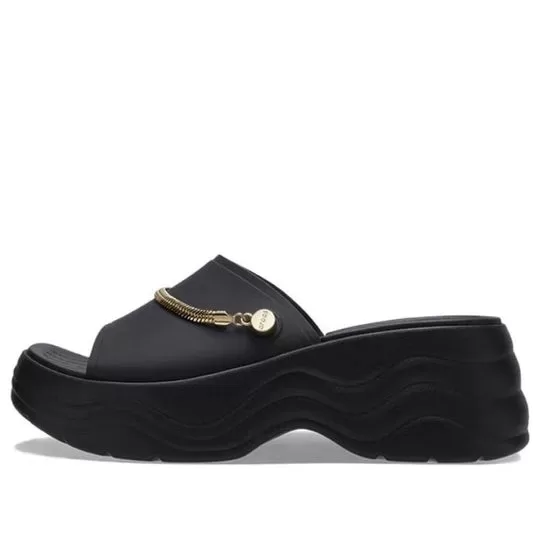 (WMNS) Crocs Skyline Shimmer Slides ‘Ouro Preto’
