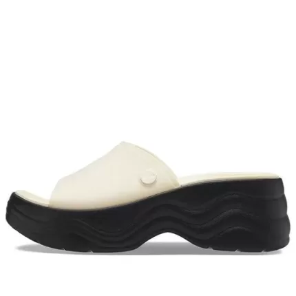 (WMNS) Crocs Skyline Slides ‘Vanilla Black’
