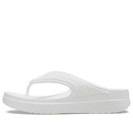 (WMNS) Crocs Sloane Snake Chinelos esportivos leves e aconchegantes brancos