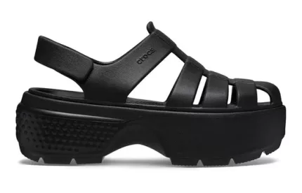 (WMNS) Crocs Stomp Fisherman Sandálias ‘Pretas’