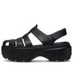 (WMNS) Crocs Stomp Fisherman Sandálias ‘Pretas’