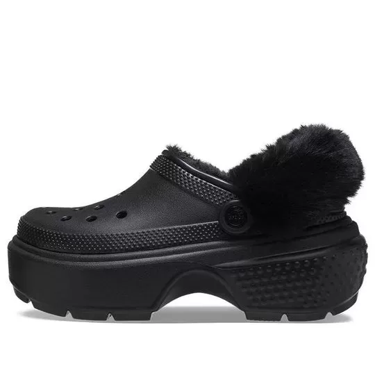 (WMNS) Crocs Stomp Forrado Clogs ‘Preto’