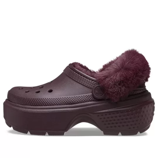 (WMNS) Crocs Stomp Lined Clogs ‘Dark Cherry’