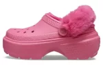 (WMNS) Crocs Tamanco com forro Stomp ‘Hyper Pink’